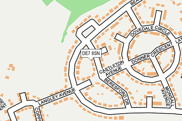 DE7 8SN map - OS OpenMap – Local (Ordnance Survey)