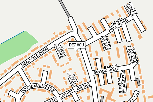 DE7 8SU map - OS OpenMap – Local (Ordnance Survey)