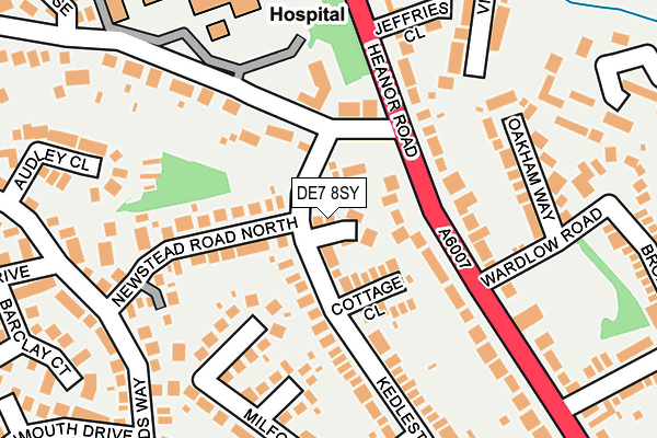 DE7 8SY map - OS OpenMap – Local (Ordnance Survey)