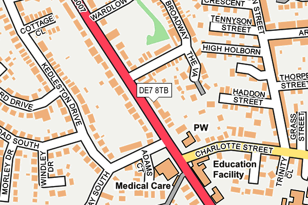 DE7 8TB map - OS OpenMap – Local (Ordnance Survey)