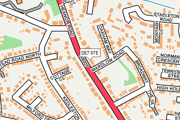 DE7 8TE map - OS OpenMap – Local (Ordnance Survey)