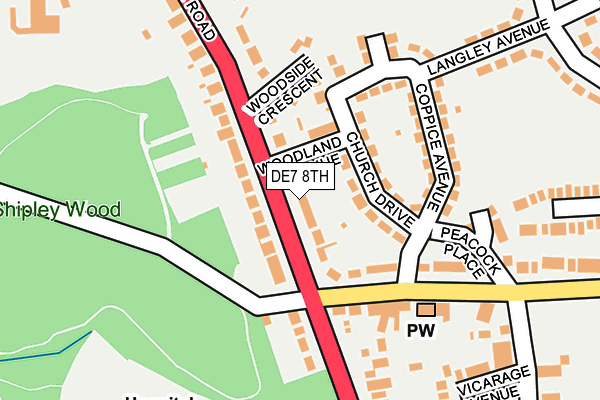 DE7 8TH map - OS OpenMap – Local (Ordnance Survey)