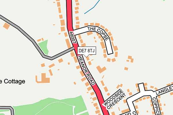 DE7 8TJ map - OS OpenMap – Local (Ordnance Survey)