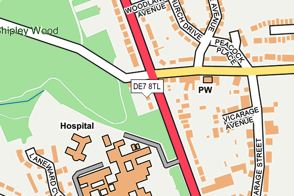DE7 8TL map - OS OpenMap – Local (Ordnance Survey)