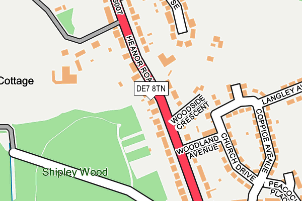 DE7 8TN map - OS OpenMap – Local (Ordnance Survey)