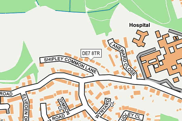 DE7 8TR map - OS OpenMap – Local (Ordnance Survey)