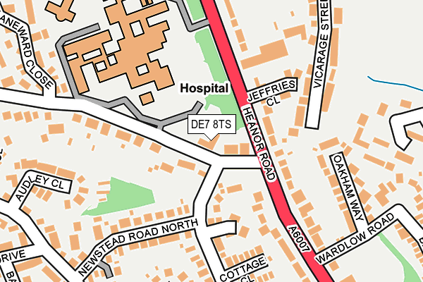 DE7 8TS map - OS OpenMap – Local (Ordnance Survey)