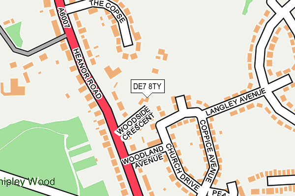 DE7 8TY map - OS OpenMap – Local (Ordnance Survey)