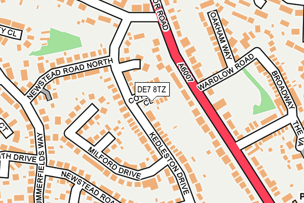 DE7 8TZ map - OS OpenMap – Local (Ordnance Survey)