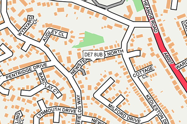 DE7 8UB map - OS OpenMap – Local (Ordnance Survey)