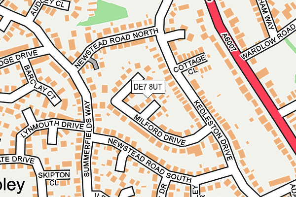 DE7 8UT map - OS OpenMap – Local (Ordnance Survey)