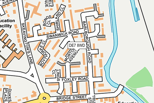 DE7 8WD map - OS OpenMap – Local (Ordnance Survey)