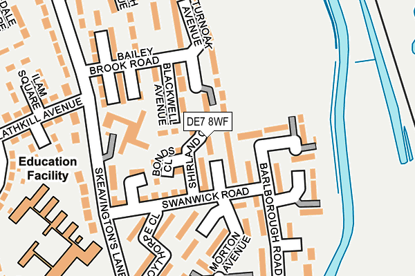 DE7 8WF map - OS OpenMap – Local (Ordnance Survey)
