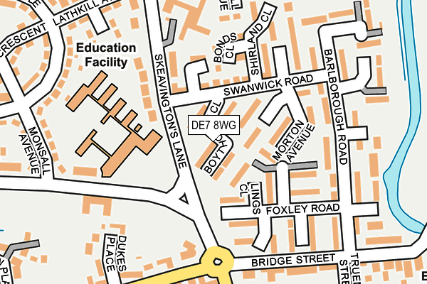 DE7 8WG map - OS OpenMap – Local (Ordnance Survey)