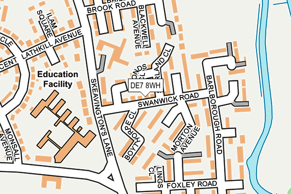 DE7 8WH map - OS OpenMap – Local (Ordnance Survey)