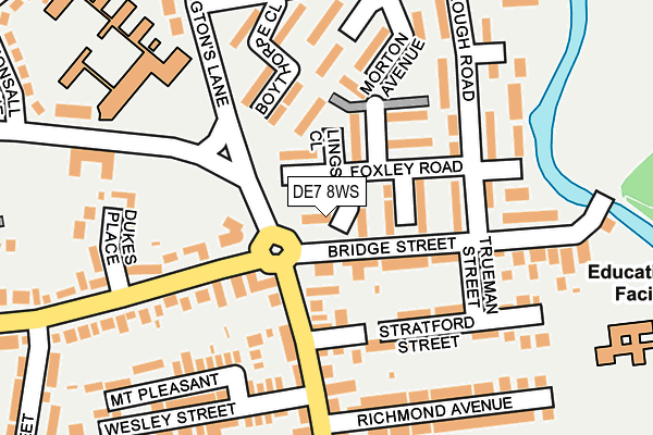 DE7 8WS map - OS OpenMap – Local (Ordnance Survey)