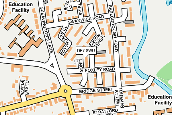 DE7 8WU map - OS OpenMap – Local (Ordnance Survey)