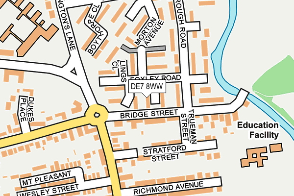 DE7 8WW map - OS OpenMap – Local (Ordnance Survey)