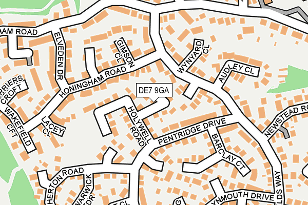 DE7 9GA map - OS OpenMap – Local (Ordnance Survey)