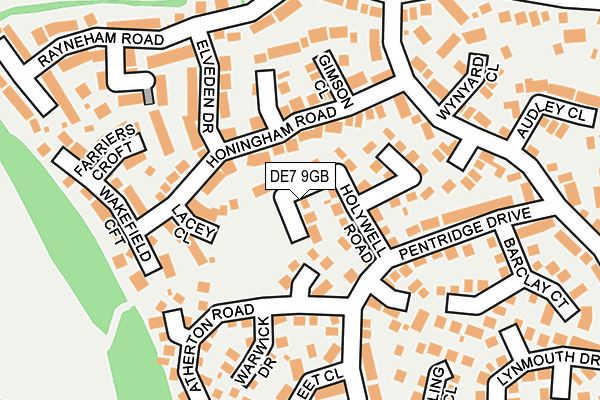 DE7 9GB map - OS OpenMap – Local (Ordnance Survey)