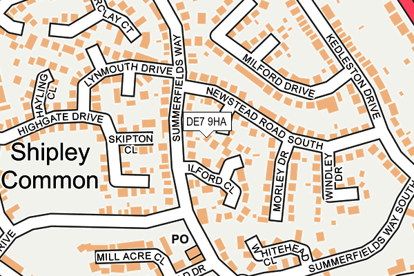 DE7 9HA map - OS OpenMap – Local (Ordnance Survey)