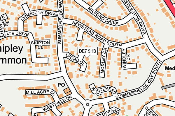 DE7 9HB map - OS OpenMap – Local (Ordnance Survey)