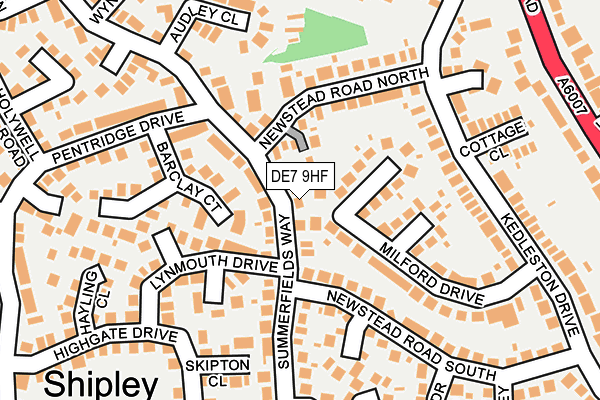 DE7 9HF map - OS OpenMap – Local (Ordnance Survey)