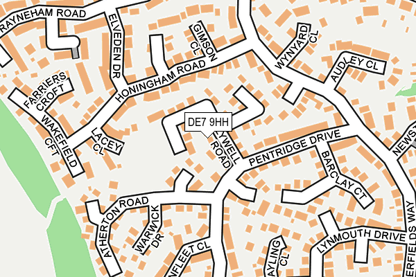 DE7 9HH map - OS OpenMap – Local (Ordnance Survey)