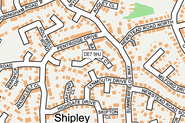 DE7 9HJ map - OS OpenMap – Local (Ordnance Survey)