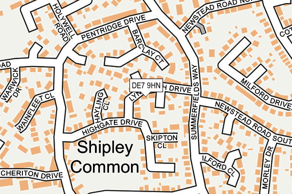 DE7 9HN map - OS OpenMap – Local (Ordnance Survey)