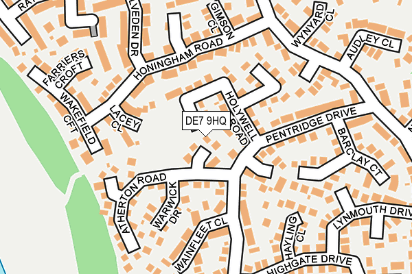 DE7 9HQ map - OS OpenMap – Local (Ordnance Survey)