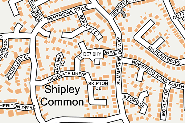 DE7 9HY map - OS OpenMap – Local (Ordnance Survey)