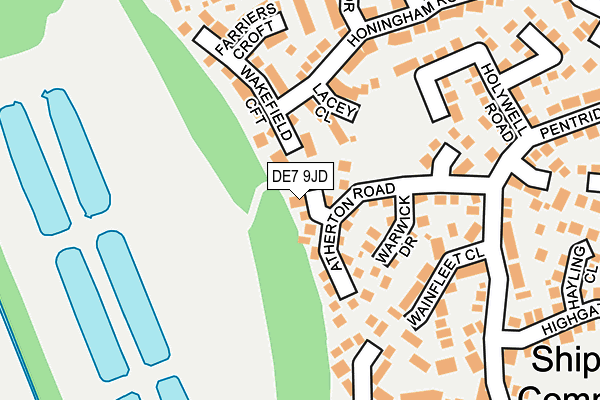 DE7 9JD map - OS OpenMap – Local (Ordnance Survey)