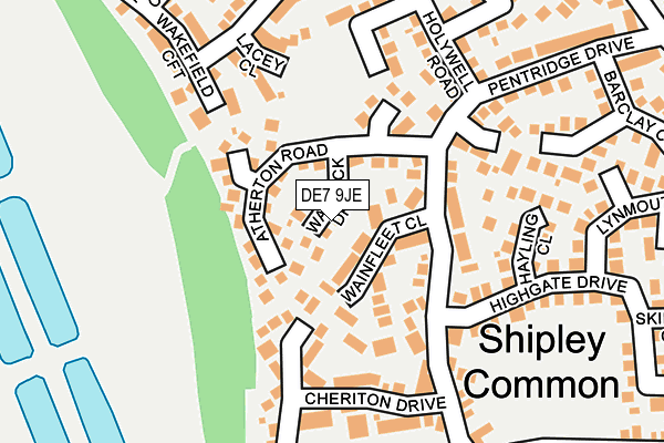 DE7 9JE map - OS OpenMap – Local (Ordnance Survey)