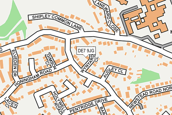 DE7 9JG map - OS OpenMap – Local (Ordnance Survey)