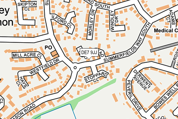 DE7 9JJ map - OS OpenMap – Local (Ordnance Survey)