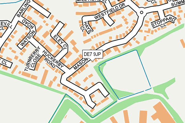 DE7 9JP map - OS OpenMap – Local (Ordnance Survey)