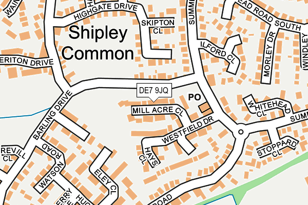 DE7 9JQ map - OS OpenMap – Local (Ordnance Survey)