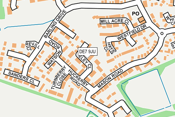 DE7 9JU map - OS OpenMap – Local (Ordnance Survey)