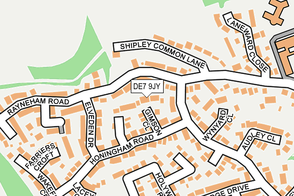 DE7 9JY map - OS OpenMap – Local (Ordnance Survey)