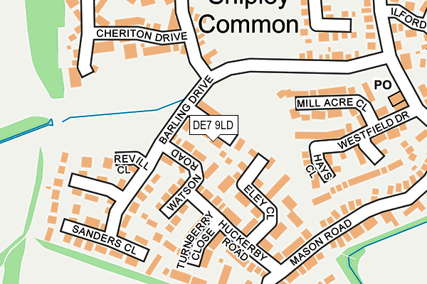 DE7 9LD map - OS OpenMap – Local (Ordnance Survey)