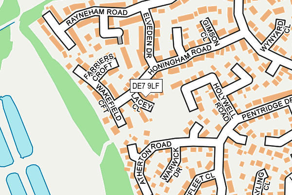 DE7 9LF map - OS OpenMap – Local (Ordnance Survey)