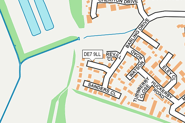 DE7 9LL map - OS OpenMap – Local (Ordnance Survey)
