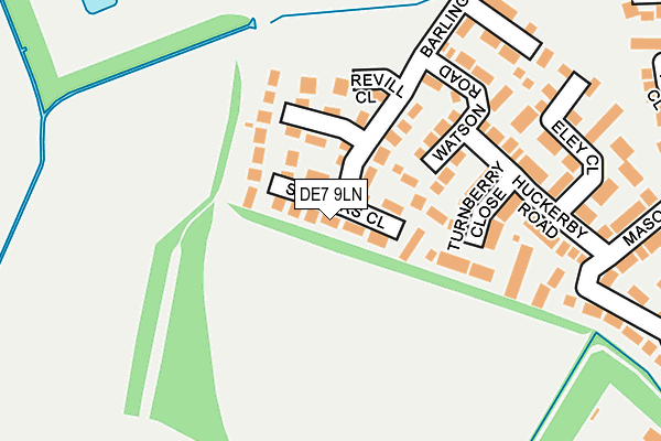 DE7 9LN map - OS OpenMap – Local (Ordnance Survey)