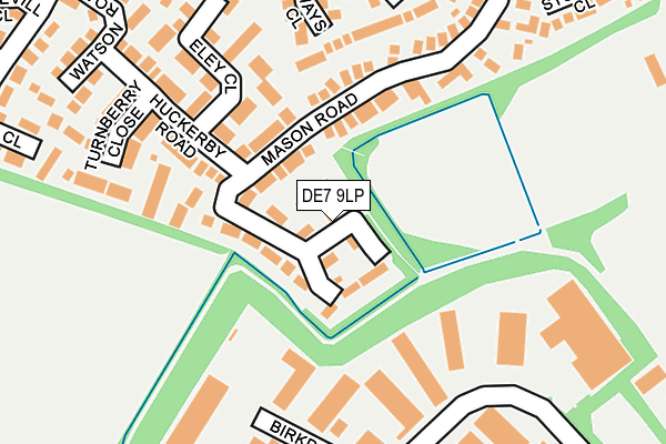 DE7 9LP map - OS OpenMap – Local (Ordnance Survey)