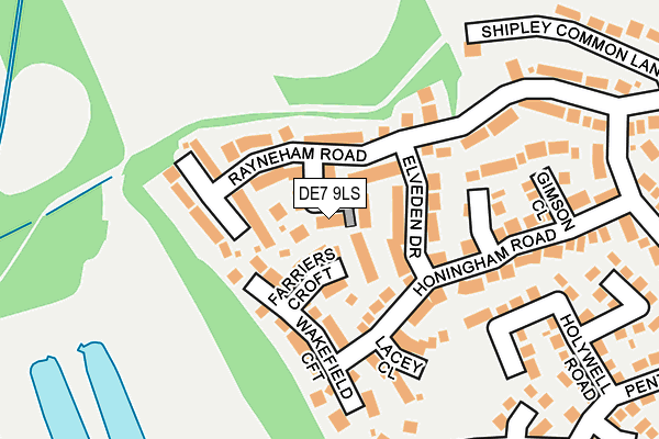 DE7 9LS map - OS OpenMap – Local (Ordnance Survey)