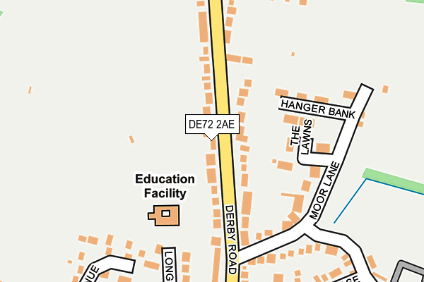 DE72 2AE map - OS OpenMap – Local (Ordnance Survey)