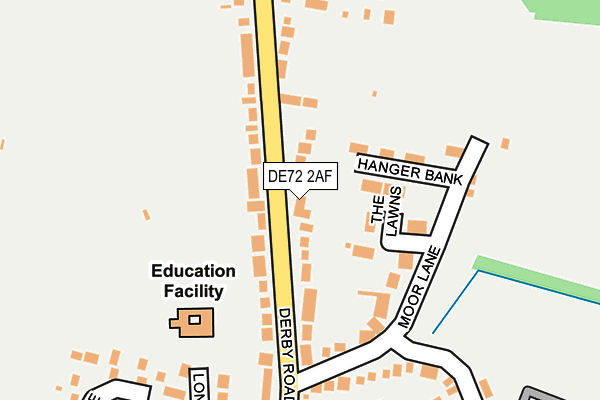 DE72 2AF map - OS OpenMap – Local (Ordnance Survey)
