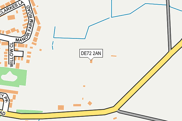DE72 2AN map - OS OpenMap – Local (Ordnance Survey)