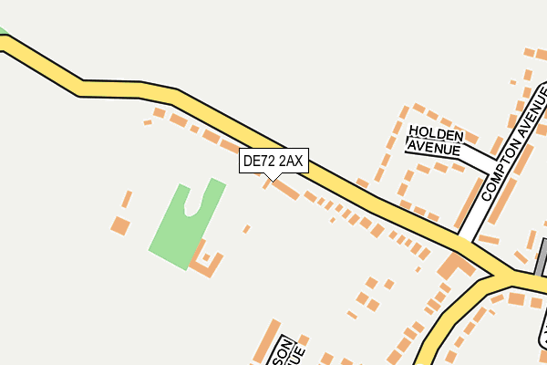 DE72 2AX map - OS OpenMap – Local (Ordnance Survey)